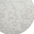 8' Ivory And Beige Floral Washable Round Rug With UV Protection