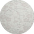 8' Ivory And Beige Floral Washable Round Rug With UV Protection