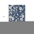 9' X 12' Navy Blue And Ivory Floral Washable Area Rug With UV Protection