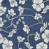 9' X 12' Navy Blue And Ivory Floral Washable Area Rug With UV Protection