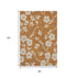 8' X 10' Rust And Beige Floral Washable Area Rug With UV Protection