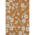 8' X 10' Rust And Beige Floral Washable Area Rug With UV Protection