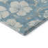 5' X 8' Sky Blue And Ivory Floral Washable Area Rug With UV Protection