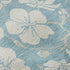 9' X 12' Sky Blue And Ivory Floral Washable Area Rug With UV Protection