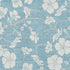 9' X 12' Sky Blue And Ivory Floral Washable Area Rug With UV Protection