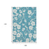 9' X 12' Turquoise And Ivory Floral Washable Area Rug With UV Protection