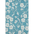 9' X 12' Turquoise And Ivory Floral Washable Area Rug With UV Protection