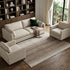 8' X 10' Brown And Ivory Striped Washable Area Rug With UV Protection