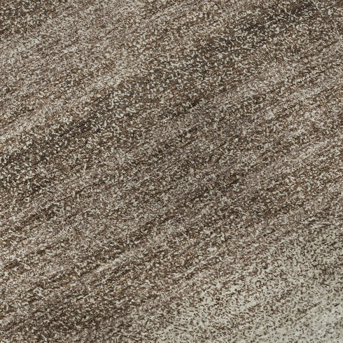 8' X 10' Brown And Ivory Striped Washable Area Rug With UV Protection
