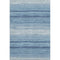 5' X 8' Blue And Ivory Striped Washable Area Rug With UV Protection