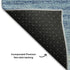 5' X 8' Blue And Ivory Striped Washable Area Rug With UV Protection