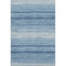 8' X 10' Blue And Ivory Striped Washable Area Rug With UV Protection