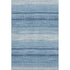 8' X 10' Blue And Ivory Striped Washable Area Rug With UV Protection