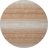 8' Copper And Beige Striped Washable Round Rug With UV Protection