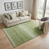 5' X 8' Green And Ivory Striped Washable Area Rug With UV Protection