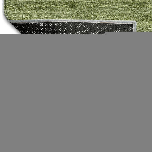 5' X 8' Green And Ivory Striped Washable Area Rug With UV Protection