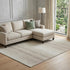 8' X 10' Ivory And Beige Striped Washable Area Rug With UV Protection