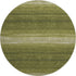 8' Olive Green And Ivory Striped Washable Round Rug With UV Protection