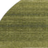 8' Olive Green And Ivory Striped Washable Round Rug With UV Protection