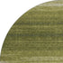8' Olive Green And Ivory Striped Washable Round Rug With UV Protection