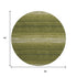 8' Olive Green And Ivory Striped Washable Round Rug With UV Protection