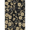5' X 8' Black And Wheat Floral Washable Area Rug With UV Protection