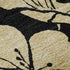 5' X 8' Black And Wheat Floral Washable Area Rug With UV Protection