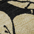 8' X 10' Black And Wheat Floral Washable Area Rug With UV Protection