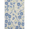 5' X 8' Linen Blue And Green Floral Washable Area Rug With UV Protection