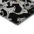 5' X 8' Black Ivory And Gray Abstract Washable Area Rug With UV Protection