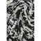 8' X 10' Black Ivory And Gray Abstract Washable Area Rug With UV Protection
