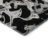 8' X 10' Black Ivory And Gray Abstract Washable Area Rug With UV Protection
