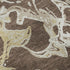 8' X 10' Brown Ivory And Gold Abstract Washable Area Rug With UV Protection