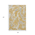5' X 8' Gold Gray And Beige Abstract Washable Area Rug With UV Protection