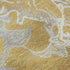 8' Gold Gray And Beige Abstract Washable Round Rug With UV Protection