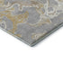 8' X 10' Gray Gold And Ivory Abstract Washable Area Rug With UV Protection