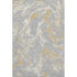 9' X 12' Gray Gold And Ivory Abstract Washable Area Rug With UV Protection