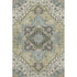 5' X 8' Beige Sage And Ivory Oriental Washable Area Rug With UV Protection