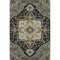 8' X 10' Black Gold And Beige Oriental Washable Area Rug With UV Protection