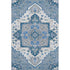 8' X 10' Blue Ivory And Gray Oriental Washable Area Rug With UV Protection