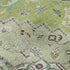 8' X 10' Green Ivory And Gray Oriental Washable Area Rug With UV Protection