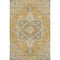 5' X 8' Gold Blue And Gray Oriental Washable Area Rug With UV Protection
