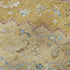 8' Gold Blue And Gray Oriental Washable Round Rug With UV Protection