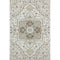 5' X 8' Ivory Gray And Beige Oriental Washable Area Rug With UV Protection