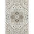 5' X 8' Ivory Gray And Beige Oriental Washable Area Rug With UV Protection