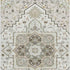 5' X 8' Ivory Gray And Beige Oriental Washable Area Rug With UV Protection