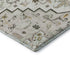 8' Ivory Gray And Beige Oriental Washable Round Rug With UV Protection
