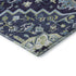 8' X 10' Navy Blue Ivory And Olive Green Oriental Washable Area Rug With UV Protection
