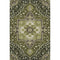 8' X 10' Olive Green Ivory And Beige Oriental Washable Area Rug With UV Protection
