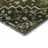 8' X 10' Olive Green Ivory And Beige Oriental Washable Area Rug With UV Protection